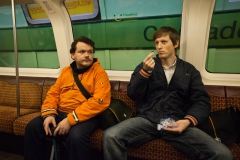 En route on the Underground