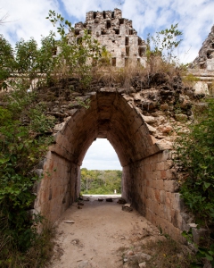 Mayan Arch at House of the Pigeons (View from the South)
